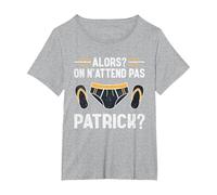 Alors on n'attend Pas Patrick T-Shirt, Femme Grandes Tailles, Gris Chiné, 5X