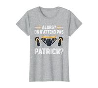 Alors on n'attend Pas Patrick T-Shirt, Femme, Gris Chiné, M