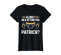 Alors on n'attend Pas Patrick T-Shirt, Femme, Noir, XS