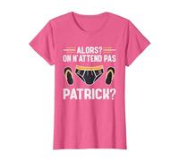 Alors on n'attend Pas Patrick T-Shirt, Femme, Rose Chiné, 3XL