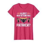 Alors on n'attend Pas Patrick T-Shirt, Femme, Rouge Chiné, XL