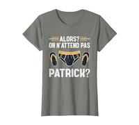 Alors on n'attend Pas Patrick T-Shirt, Femme, Vert Kaki chiné, M