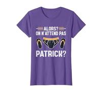 Alors on n'attend Pas Patrick T-Shirt, Femme, Violet Chiné, M