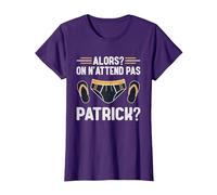 Alors on n'attend Pas Patrick T-Shirt, Femme, Violet, M