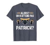 Alors on n'attend Pas Patrick T-Shirt, Homme, Bleu Chiné, 5XL