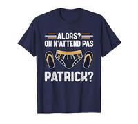 Alors on n'attend Pas Patrick T-Shirt, Homme, Bleu Marine, 6XL