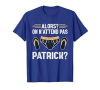 Alors on n'attend Pas Patrick T-Shirt, Homme, Bleu Royal, XXL