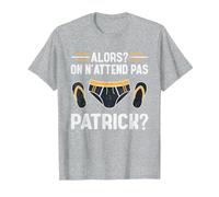 Alors on n'attend Pas Patrick T-Shirt, Homme, Gris Chiné, M