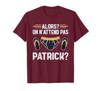 Alors on n'attend Pas Patrick T-Shirt, Homme, Marron, M