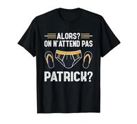 Alors on n'attend Pas Patrick T-Shirt, Homme, Noir, 5XL
