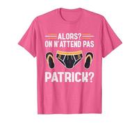 Alors on n'attend Pas Patrick T-Shirt, Homme, Rose Chiné, M