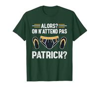 Alors on n'attend Pas Patrick T-Shirt, Homme, Vert Forêt, M