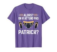 Alors on n'attend Pas Patrick T-Shirt, Homme, Violet Chiné, M