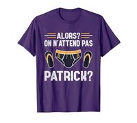 Alors on n'attend Pas Patrick T-Shirt, Homme, Violet, M