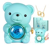 Aloskart Ours Rose Eternelle Boîte à Bijoux Cachée - Cadeau Unique et Élégant pour Femme : Saint-Valentin, Anniversaire, Fête des Mères, Noël, Mariage(Vert)