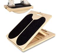 Aloskart Planche d'Équilibre en Bois avec 5 Angles Bois pour Proprioception et Kinésithérapie, Planche Inclinée 3-en-1 Réglable, Étirement des Mollets pour Fitness et Pilates