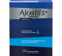 Alostil Minoxidil 5% Solution Pour Application Cutanée Flacons 3x60ml