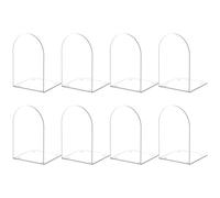 ALOTCHE Lot de 8 serre-livres en acrylique pour étagères, serre-livres transparents pour étagères de livres et organisateur de bureau, butoir de livre transparent pour fournitures de bureau à domicile