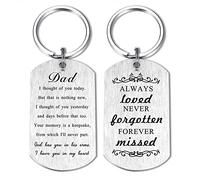 Alotozo Cadeaux commémoratifs - Porte-clés cadeau de condoléances pour femmes, hommes, enfants - God Has You in His Arms I Have You in My Heart, cadeau commémoratif pour papa, taille S