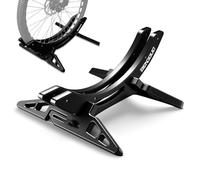 alouweekuky Support Vélo Sol Range 25-80mm, Largeur Réglable VTT Râtelier Vélo Support Stationnement Assemblé Pneu Avant Arrière Vélo Route Antidérapant Vélo Course Vélo Électrique Intérieur Stable