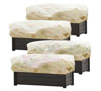 alouweekuky Voile Hivernage Plante Exterieur 150 x 45 x 40 cm 80 g/㎡ Housse D'hivernage, Couvre-Plantes pour planchers élévés avec Cordon de Serrage Housses de Protection pour Plantes, 4 Pièces