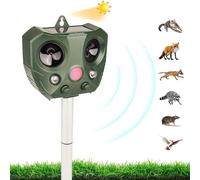 Alovez Répulsif Animaux Solaire, Repulsif Chat Exterieur, Ultrason Oiseau, Répulsif Souris, Ultrason Charge Solaire, Chargement USB, Jardin pour Cours, Fermes, Champs (A)