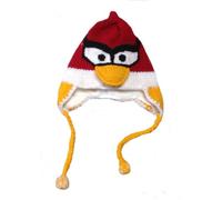 'Alp acaandmore Rouge Unisexe Bonnet d'hiver chaud enfants Figurine Modèle "Angry Bird avec oreillettes - Rouge - 2-7 ans
