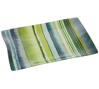 Alpac 378595 Plateau Imprimé Bayadère Acrylique Vert 35 x 25 x 3 cm