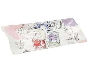 Alpac 378998 Plateau Imprimé Tea Time Acrylique 38 x 15 x 3 cm