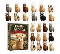 Alpaca Calendrier de l'Avent Ornement 2D en Acrylique | 24 Jours Compte à Rebours Calendrier de l'Avent pour Porte, Fenêtre, Sapin, Mur, Réception de Fête