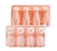 Alpaca Cube Tray, Silicone Ice Tray, Hand Press Design with Simple Release, Cocktail Chiller with Fast Cooling, 4.37x7.68x1.93 inches Drinks Accessory, Clear Freezer Mold for Coffee Whiskey Juice