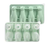 Alpaca Cube Tray, Silicone Ice Tray, Hand Press Design with Simple Release, Cocktail Chiller with Fast Cooling, 4.37x7.68x1.93 inches Drinks Accessory, Clear Freezer Mold for Coffee Whiskey Juice