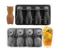 Alpaca Cube Tray, Silicone Ice Tray, Hand Press Design with Simple Release, Cocktail Chiller with Fast Cooling, 4.37x7.68x1.93 inches Drinks Accessory, Clear Freezer Mold for Coffee Whiskey Juice