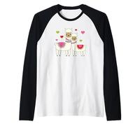 Alpaca Design for Girls Cute Little Sister and Big Sister Manche Raglan
