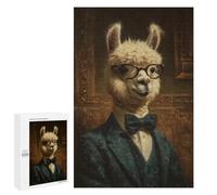 Alpaca in Suit with Bow Tie Puzzle 1000 Pièces Educa Jouet en Bois Cadeau Unique Décoration Intérieure Jeu Éducatif Challenge Toy Adultes Et Enfants À Partir De 14 Ans 1000 PCS