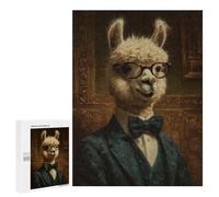 Alpaca in Suit with Bow Tie Puzzle 1000 Pièces Educa Jouet en Bois Cadeau Unique Décoration Intérieure Jeu Éducatif Challenge Toy Adultes Et Enfants À Partir De 14 Ans 500 PCS