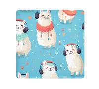 Alpaca Listen Chiffon autocollant anti-rayures pour appareil photo Motif carrés 35,1 x 35,1 cm, Multicolore, 17.7x17.7in, Moderne