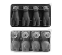 Alpaca Shape Silicone Ice Tray - 4 Cavity Novelty Kitchen, Mould For Making Cubes Tea Cocktails | Coffee Home Outdoor Party Camping Uses, Animal Ice Tray, Silicone Mould Maker, Novelty Drink Cube Trys