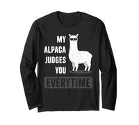 Alpaca Vous Juge Chaque Fois Que Vous Aimez Les Animaux et Que Vous êtes propriétaire de Lamas Manche Longue