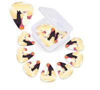 Alpacas in Love in The Mountains Lot de 12 médiators en celluloïd, 3 épaisseurs différentes pour basse, guitares électriques acoustiques, ukulélé, cadeau pour homme et femme (0,46 mm, 0,71 mm, 0,96 mm