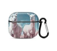 Alpacas Together Coque de protection intégrale antichoc pour écouteurs Bluetooth avec chargement sans fil avec porte-clés Cadeau personnalisé pour AirPods 3