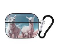 Alpacas Together - Organiseur de écouteurs antichoc pour Airpods Pro avec mousqueton et clip anti-chute pour Airpods Pro 2ème génération, noir