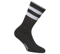 Alpacasocks&Co - Merino Casual Light Stripes - Chaussettes multifonctions - EU 36-39 - black / white / grey