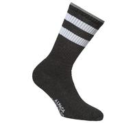 Alpacasocks&Co - Merino Casual Stripes - Chaussettes multifonctions - EU 36-39 - black / white / grey