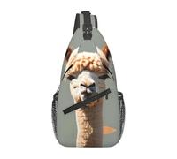 Alpaga avatar C'est un sac à bandoulière décontracté pour homme avec une grande capacité de stockage et une poche plaquée de chaque côté., noir, taille unique