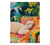 Alpaga Canapé Plante Puzzle, 1000 Pièces pour Adultes Haute Qualité | 38x26cm Amateurs De Puzzles, Cadeau D'anniversaire, Carton, Apaisement De L'humeur, Ajustement Serré