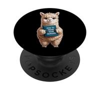 Alpaga drôle avec Livre, Comment Former Vos Humains, Parfait PopSockets PopGrip Adhésif