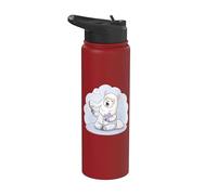 Alpaga endormi en pyjama, dessin animé mignon, conception de Stainless Steel Insulated Water Bottle