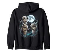 Alpaga Funny Howl Full Moon Weird Cursed Sweat à Capuche