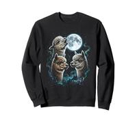 Alpaga Funny Howl Full Moon Weird Cursed Sweatshirt